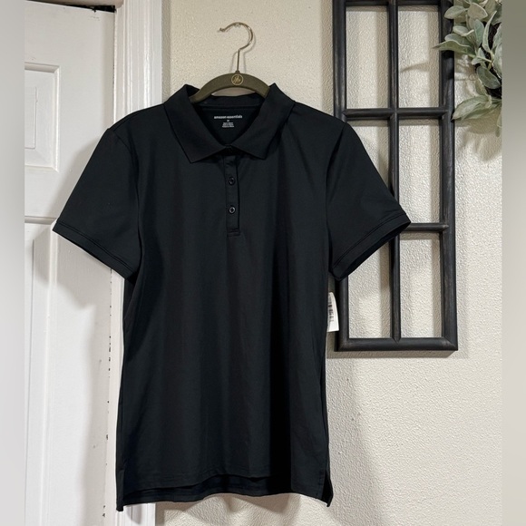 Amazon Essentials Tops - NWT Amazon Essentials Women’s Sport Button Up Black Polo